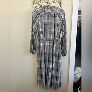 a new day black/white plaid midi dress, size medium